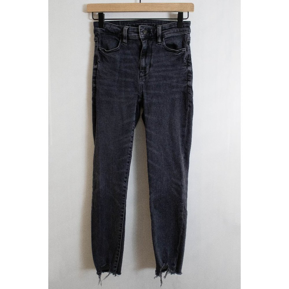 American Eagle Super Stretch Super Hi-Rise Jegging - Grey Denim - 0 Short